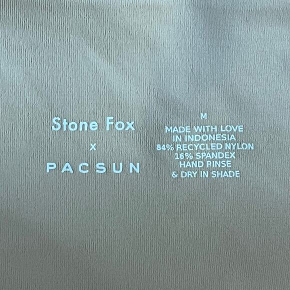 PacSun x Stone Fox Recycled Active Mid Bike Shorts Pink Size Medium Running Gym - Picture 6 of 8